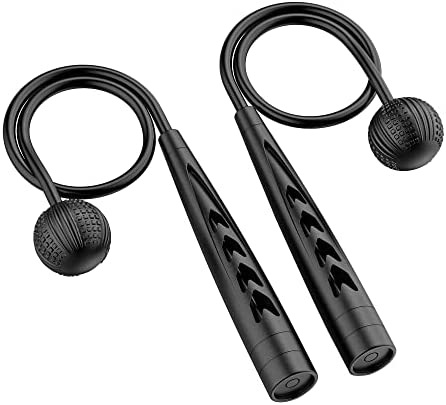 FlourTiao Cordless Jump Rope for Fitness Ropeless Skipping Rope with Ergonomic Grip Handle and Cordless Ball for Indoor and Outdoor Exercise Workout Cardio Fitness, Women, Men, Kids, Lightweight