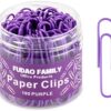 Jumbo Paper Clips, 2 Inch Large Paper Clip, 100 pcs Paperclips (Jumbo, Purple)