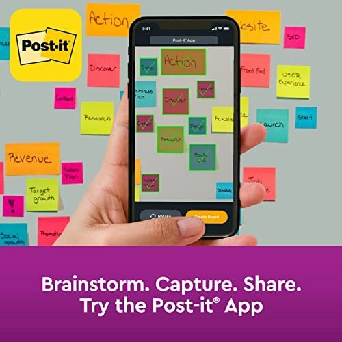 Post-it Super Sticky Notes, Assorted Bright Colors, 3 in x 3 in, 15 Pads/Pack, 45 Sheets/Pad, 2x the Sticking Power, Recyclable (654-15SSCP), Multi-color - Image 10