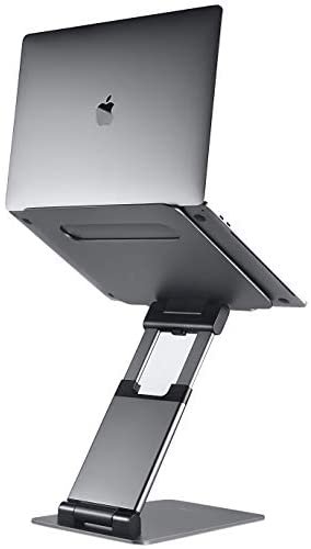 Ergonomic Laptop stand for desk, Adjustable height up to 20", Laptop riser computer stand for laptop, Portable laptop stands, Fits MacBook, Laptops 10 15 17 inches, Laptop holder and Laptop desk stand - Image 9