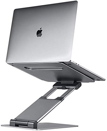 Ergonomic Laptop stand for desk, Adjustable height up to 20", Laptop riser computer stand for laptop, Portable laptop stands, Fits MacBook, Laptops 10 15 17 inches, Laptop holder and Laptop desk stand - Image 10