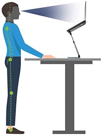 Ergonomic Laptop stand for desk, Adjustable height up to 20", Laptop riser computer stand for laptop, Portable laptop stands, Fits MacBook, Laptops 10 15 17 inches, Laptop holder and Laptop desk stand - Image 8