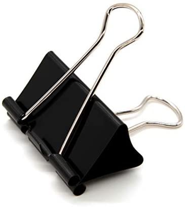 DSTELIN Large Binder Clips 1.6Inch (24 Pack), Big Paper Clamps Clips for Office Supplies, 1.6Inch/41mm Width, 0.7Inch/18mm Capacity, Black - Image 2