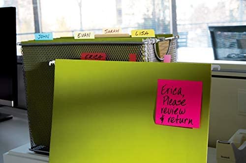 Post-it Super Sticky Notes, Assorted Bright Colors, 3 in x 3 in, 15 Pads/Pack, 45 Sheets/Pad, 2x the Sticking Power, Recyclable (654-15SSCP), Multi-color - Image 8