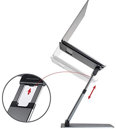 Ergonomic Laptop stand for desk, Adjustable height up to 20", Laptop riser computer stand for laptop, Portable laptop stands, Fits MacBook, Laptops 10 15 17 inches, Laptop holder and Laptop desk stand - Image 7