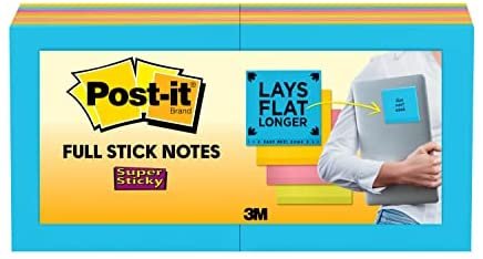Post-it Super Sticky Notes, 3x3 in, 24 Pads, 2x the Sticking Power, Rio de Janeiro Collection, Bright Colors (Orange, Pink, Blue, Green), Recyclable (654-24SSAU-CP) - Image 4