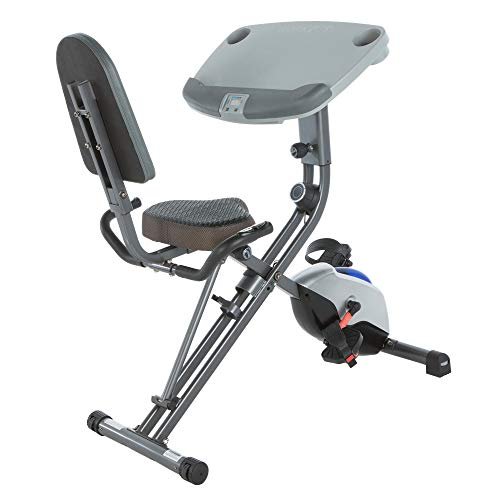 Exerpeutic ExerWorK 1000 Fully Adjustable Desk Folding Exercise Bike with Pulse - Image 4