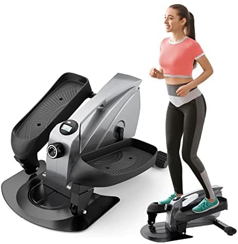 PERLECARE Under Desk Elliptical Portable Elliptical Machine, Desk Bike Pedal Exerciser with Adjustable Resistance & LCD Monitor, Non-Slip Quiet Elliptical Suitable for Gym Office Home - Model PCPE01 - Image 2