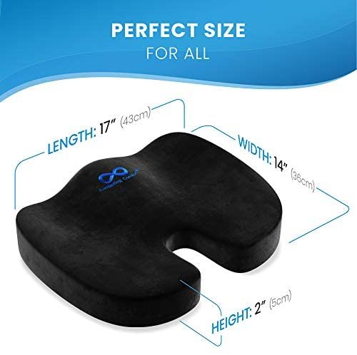 Everlasting Comfort Office Chair Seat Cushion Pillow for Back, Coccyx, & Tailbone Pain Relief Pad - Image 9