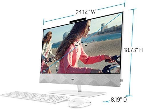 HP Pavilion 27 Touch Desktop 10TB SSD 64GB RAM Extreme (Intel Core i9-10900 Processor with Turbo Boost to 5.20GHz, 64 GB RAM, 10 TB SSD, 27-inch FullHD Touchscreen, Win 10) PC Computer All-in-One - Image 8