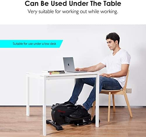 REEHUT Under Desk Elliptical Machine for Home Office , Mini Elliptical,Pedal Exerciser Trainer, Standing Elliptical Bike, Quiet & Compact Workout Trainer with Adjustable Resistance & LCD Display - Image 7