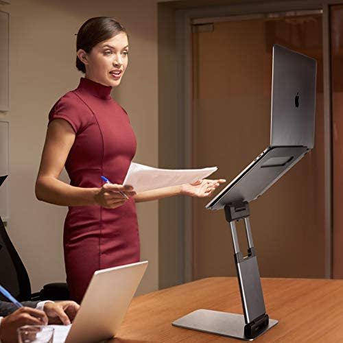 Ergonomic Laptop stand for desk, Adjustable height up to 20", Laptop riser computer stand for laptop, Portable laptop stands, Fits MacBook, Laptops 10 15 17 inches, Laptop holder and Laptop desk stand - Image 3