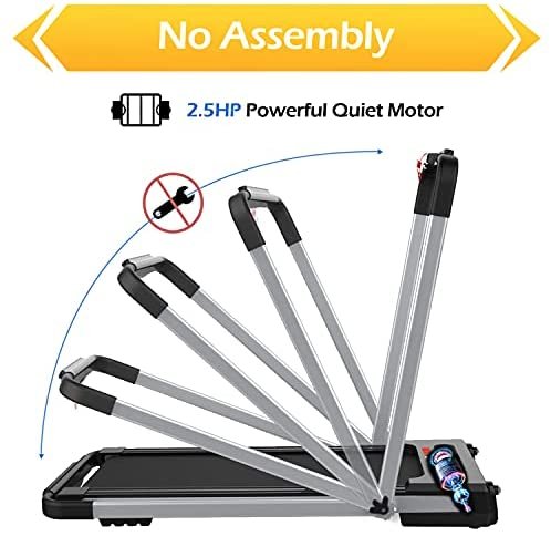FYC Under Desk Treadmill - 2 in 1 Folding Treadmill for Home 2.5 HP, Installation-Free Foldable Treadmill Compact Electric Running Machine, Remote Control & LED Display Walking Running Jogging for Home Office Use - Image 6
