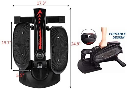 PCAFRS Mini Elliptical Machine Under Desk Elliptical Bike Display Monitor and Adjustable Resistance Whisper Quiet Mini Seated Exercise Equipment for Home Office Workout - Image 5