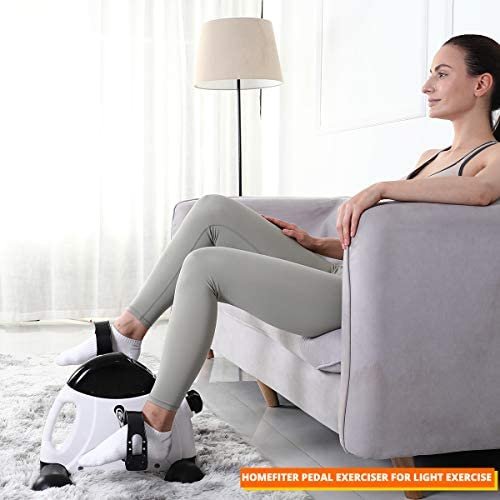 Mini Exercise Bike Under Desk Bike Pedal Exerciser Portable Foot Arm & Leg Peddler Cycle Machine with LCD Screen Displays - Image 5