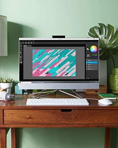 HP 27 All-in-One PC, 11th Gen Intel Core i5-1135G7 Processor, 8 GB RAM, 512 GB SSD, 27" Full HD Touchscreen, Windows 10 Home, Wired Mouse & Keyboard, Dual-Array Mic, 1080p Webcam (27-DP1270, 2020) - Image 9