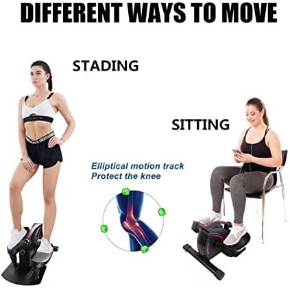 PCAFRS Mini Elliptical Machine Under Desk Elliptical Bike Display Monitor and Adjustable Resistance Whisper Quiet Mini Seated Exercise Equipment for Home Office Workout - Image 6