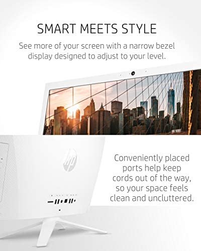HP 21 All-in-One PC, Intel Pentium Silver J5040 Quad-Core Processor, 4 GB RAM, 128 GB SSD Storage, 20.7-inch Full HD Display, Windows 10 Home with Enhanced Security, Privacy Camera (21-b0020, 2020) - Image 6