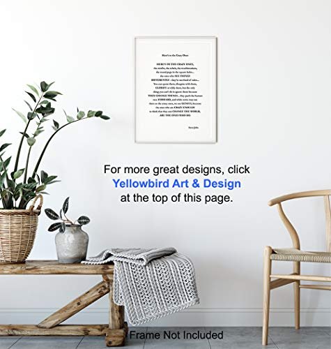 Steve Jobs Motivational Quote, Art Print, Home Decor - Inspirational Apple Wall Art Poster - Unique Room Decorations for Office, Den - Gift for Entrepreneur, Disruptor, Boss - 8x10 Photo Unframed - Image 5