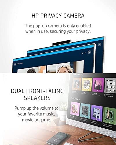 HP All-in-One 27" FHD Micro-Edge Touchscreen PC, 11th Gen Quad-Core i7-1165G7 up to 4.7GHz, 16GB RAM, 512GB PCIe SSD+1TB HDD, HDMI, RJ45, WiFi, Media Card Reader, M-ytrix HDMI Cable, Win 10 (Renewed) - Image 4