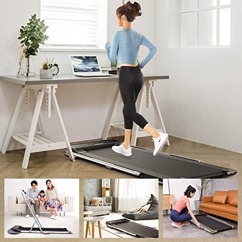 RHYTHM FUN Treadmill Under Desk Treadmill 2-in-1 Folding Running Walking Treadmill with Foldable Handtrail and Speed Sensor Light Slim Mini Quiet Treadmill with Smart Remote Workout App forHome/Office - Image 7