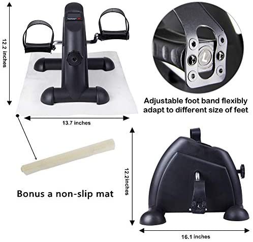 Hausse Portable Exercise Pedal Bike for Legs and Arms, Mini Exercise Peddler with LCD Display - Image 6