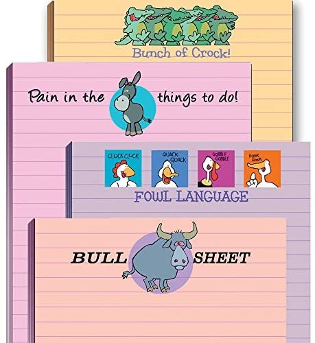 Funny Adult Note Pad Assorted Pack - 4 Novelty Notepads - Funny Office Supplies (4) - Image 2