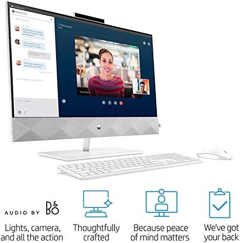 HP Pavilion 27 Touch Desktop 10TB SSD 64GB RAM Extreme (Intel Core i9-10900 Processor with Turbo Boost to 5.20GHz, 64 GB RAM, 10 TB SSD, 27-inch FullHD Touchscreen, Win 10) PC Computer All-in-One - Image 5