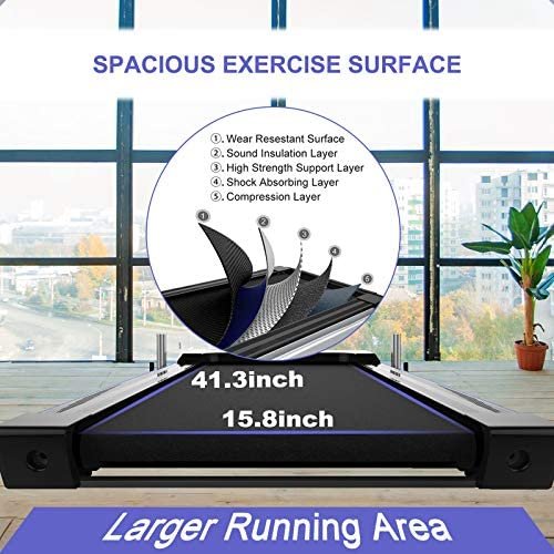 FYC Under Desk Treadmill for Home 2-in-1 Folding Treadmill 2.5HP Compact Treadmill Exercise Workout Electric Foldable Running Machine Portable Treadmill for Running and Walking, Installation-Free - Image 5