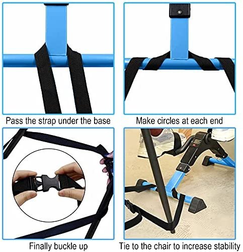 VUYUYU Under Desk Bike Pedal Exerciser, Foldable Mini Exercise Bike with Monitor Display, Arm and Leg Peddler Exerciser, Office and Home Exercise Equipment (Blue) - Image 6