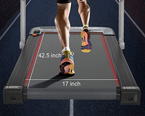 HOTSYSTEM 2 in 1 Installation-Free Folding Treadmill, 2.5HP Portable Under Desk Treadmill with Bluetooth, LED, Remote Control Smart Treadmill for Home Office Cardio Exercise - Image 4