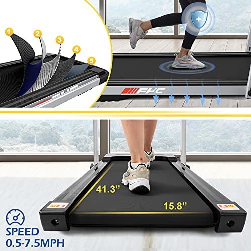 FYC Under Desk Treadmill - 2 in 1 Folding Treadmill for Home 2.5 HP, Installation-Free Foldable Treadmill Compact Electric Running Machine, Remote Control & LED Display Walking Running Jogging for Home Office Use - Image 5