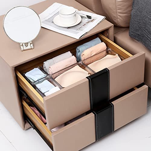 16 Pcs Desk Drawer Organizer Trays Set, GLSOGL 5-Size Clear Small & Large Plastic PET Storage Bins for Makeup, Office Supplies, Jewelries, Gadgets in Vanity Cabinet, Bathroom, Dresser, Bedroom - Image 5
