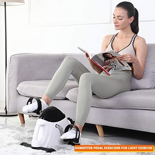 Mini Exercise Bike Under Desk Bike Pedal Exerciser Portable Foot Arm & Leg Peddler Cycle Machine with LCD Screen Displays - Image 6