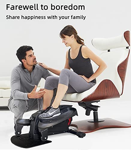 PCAFRS Mini Elliptical Machine Under Desk Elliptical Bike Display Monitor and Adjustable Resistance Whisper Quiet Mini Seated Exercise Equipment for Home Office Workout - Image 3