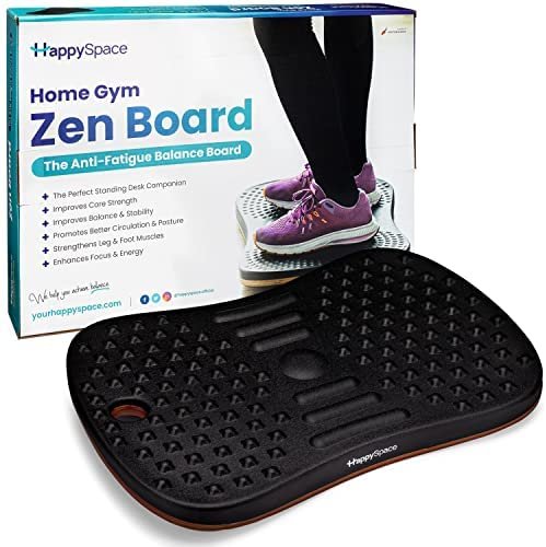 Anti-fatigue Balance Board, Standing Mat Desk Workout Equipment, Standing Desk Balance Trainer for Home or Office, Improve Posture and Circulation, Reduce Stiff Muscles from Happy Space by Hotbrands - Image 2