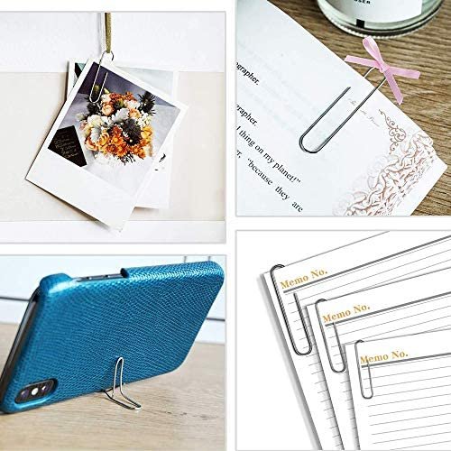 Paper Clips NonSkid, Medium and Jumbo Paper Clips (1.3 inch & 2.0 inch), Durable & Rustproof, Coated Paper Clip Great for Office School and Personal Use - Image 7