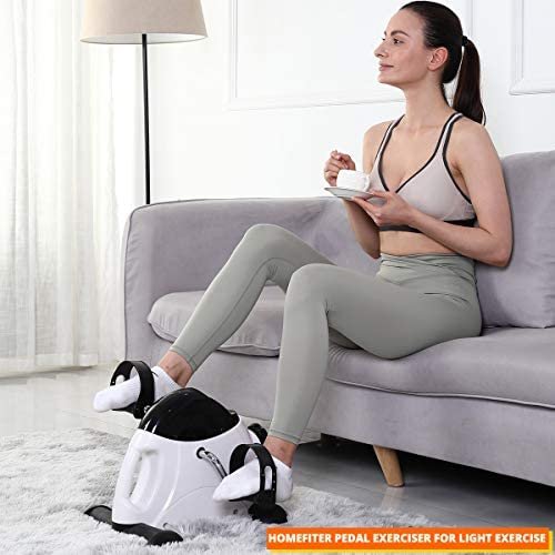 Mini Exercise Bike Under Desk Bike Pedal Exerciser Portable Foot Arm & Leg Peddler Cycle Machine with LCD Screen Displays - Image 8