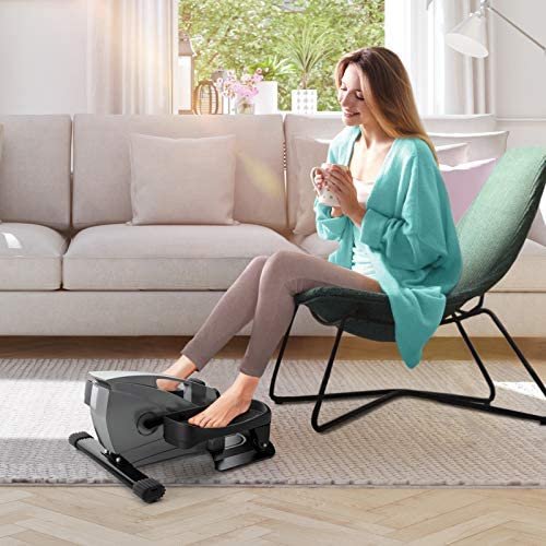 PERLECARE Under Desk Elliptical Portable Elliptical Machine, Desk Bike Pedal Exerciser with Adjustable Resistance & LCD Monitor, Non-Slip Quiet Elliptical Suitable for Gym Office Home - Model PCPE01 - Image 8