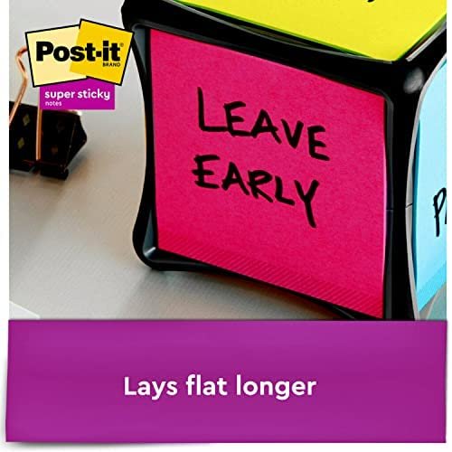 Post-it Super Sticky Notes, 3x3 in, 24 Pads, 2x the Sticking Power, Rio de Janeiro Collection, Bright Colors (Orange, Pink, Blue, Green), Recyclable (654-24SSAU-CP) - Image 6