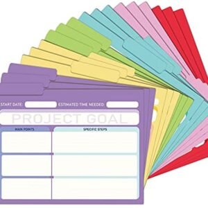 EOOUT 18 Pack Project File Folders with Tabs, Colored File Folders, Manila, Notes File Folders, Letter Size, 6 Assorted Colors, 11.5×9.5 Inch, 1/3 Cut, for Students, Office Supplies EOOUT 18 Pack Project File Folders with Tabs, Colored File Folders, Manila, Notes File Folders, Letter Size, 6 Assorted Colors, 11.5×9.5 Inch, 1/3 Cut, for Students, Office Supplies