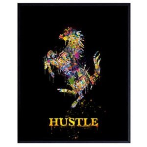 Ferrari Motivational Wall Art – Home or Office Decor Poster, Print – Unique Room Decorations or Gift for Entrepreneurs, Team Leaders, Managers – 8×10 Photo Unframed