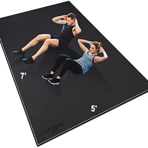 Large Exercise Mat 7'x5'x7mm / 6'x4'x7mm innhom Workout Mat Gym Flooring for Home Gym Mats Exercise Mats for Home Workout Thick Floor Mat for Fitness Jump Rope Cardio Stretch Plyo Treadmill MMA
