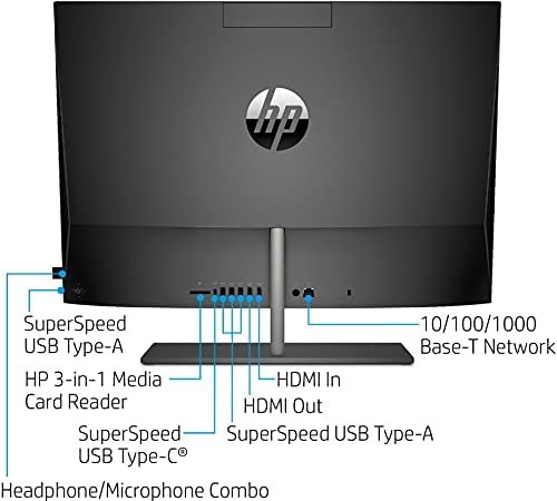 HP Pavilion 24 Desktop 2TB SSD 2TB HD 64GB RAM Extreme (Intel Core i9-10900 Processor Turbo Boost to 5.20GHz, 64 GB RAM, 2 TB SSD + 2 TB HD, 24" Touchscreen FullHD, Win 10) PC Computer All-in-One - Image 7