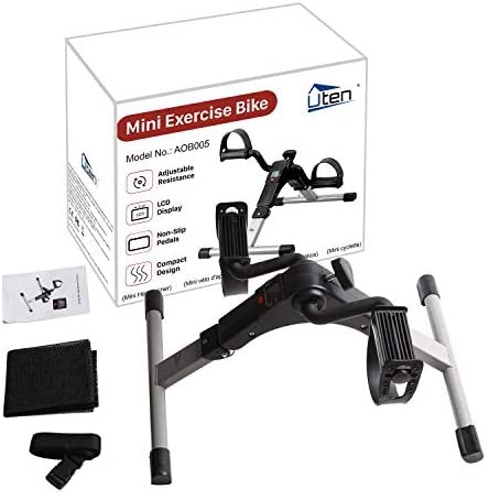 Uten Folding Pedal Exerciser, Mini Exercise Bike, Portable Foot Peddler Desk Bike for Leg and Arm Exercisers, Adjustable Sitting Workout with Electronic Display - Image 7