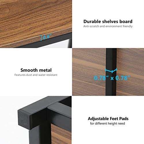 Tribesigns 59 Inches Computer Desk with 5 Storage Shelves and One Drawer, Rustic and Industrial Office Desk Study Table Writing Desk Workstation with Hutch Bookcase for Home Office - Image 6