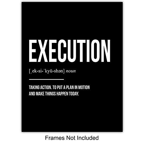 Motivational Office Decor Wall Art Print Set for Entrepreneurs, Team Managers - Inspirational Posters and Unique Room and Apartment Decorations - Great Gift for Men, Women - 8x10 Photo Unframed - Image 2