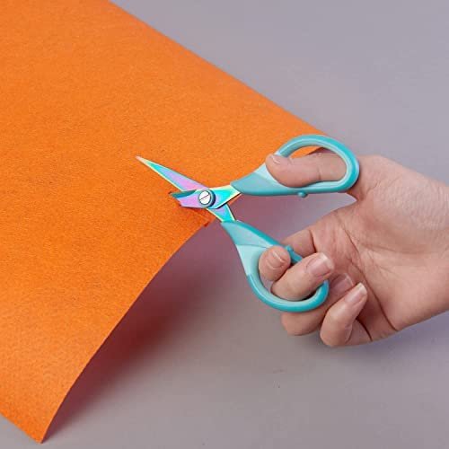 Titanium scissors Set of 3 Pack Fabric scissors Rubber Soft Grip Handle Sharp blades Multipurpose scissors set for Sewing Carfts Office and Home Supplies, Blue - Image 3
