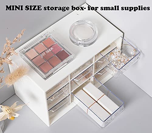 Mini Desk Organizer with Drawers, Office Supplies and Jewelry Storage Case 9 Drawers - Image 2