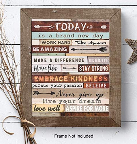 Motivational Wall Art Sign - 8x10 Picture Photo Print with Inspirational Sayings, Quotes, Phrases - Cool Unique Gift for Men, Women, Entrepreneur, Kids, Teens - Unframed - Image 8